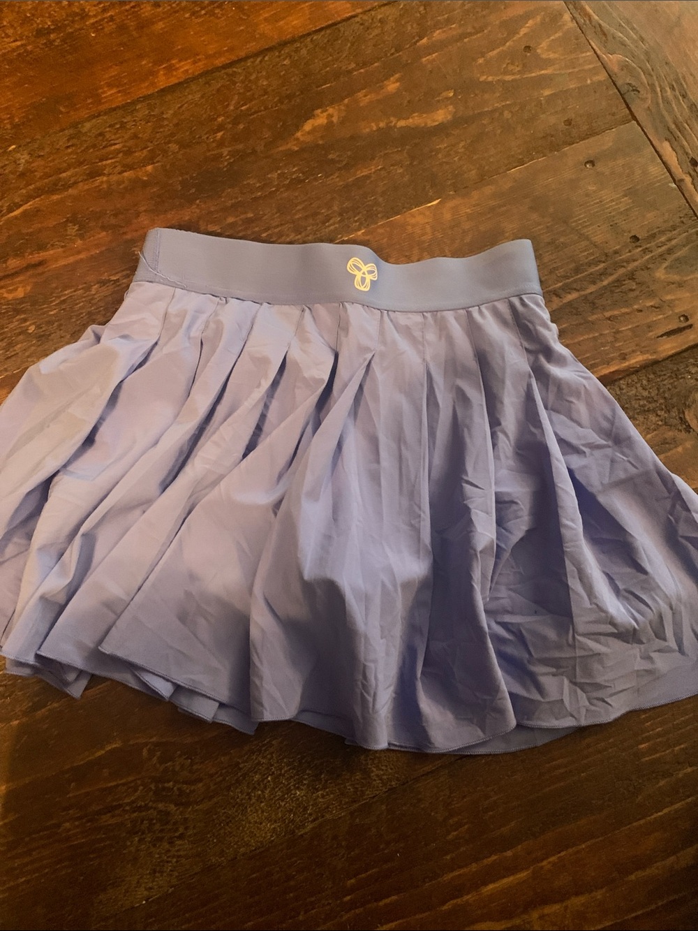 Aritzia Light Blue Pleated Skater Skirt - Picture 2 of 3
